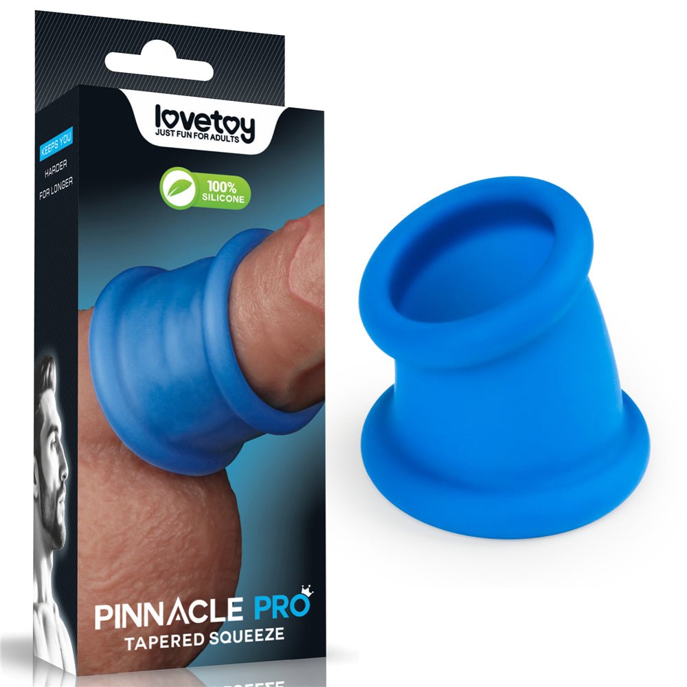Pinnacle Pro Tapered Squeeze - Blue Ball Stretcher - Silk and Sin