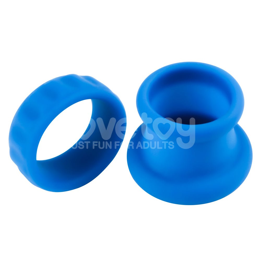 Pinnacle Pro Twin Flex - Blue Cock & Balls Rings - Silk and Sin