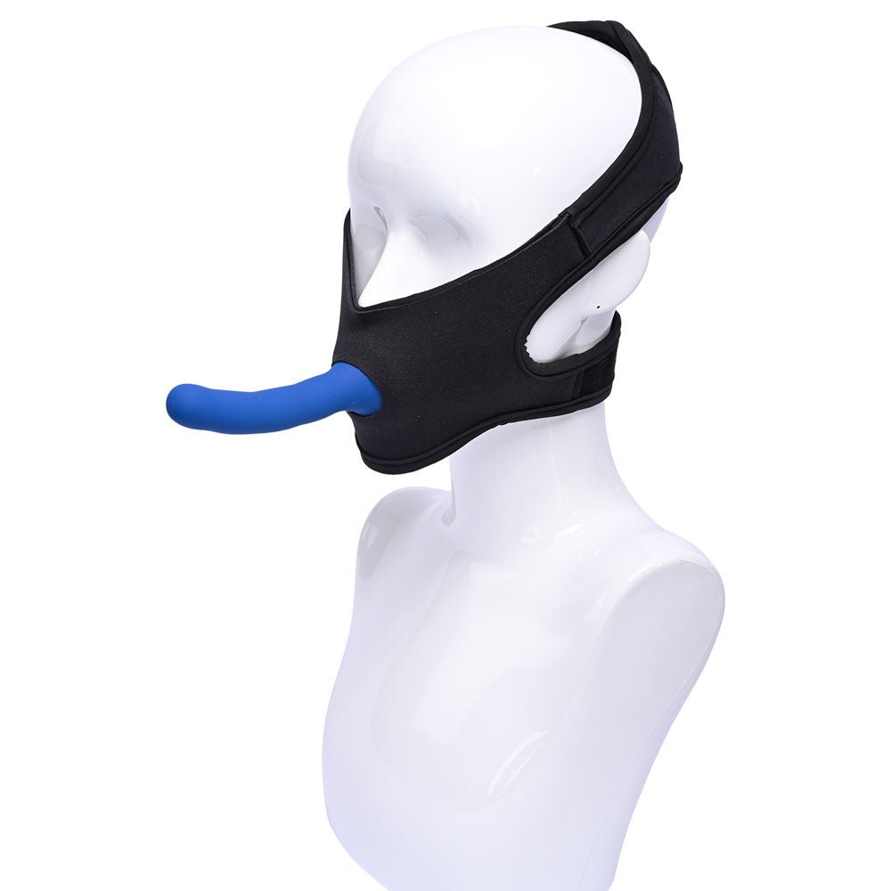 Pivot In Your Face Strap On - Black Face - Sitter Strap - On Harness (No Probe Included) - silkandsin