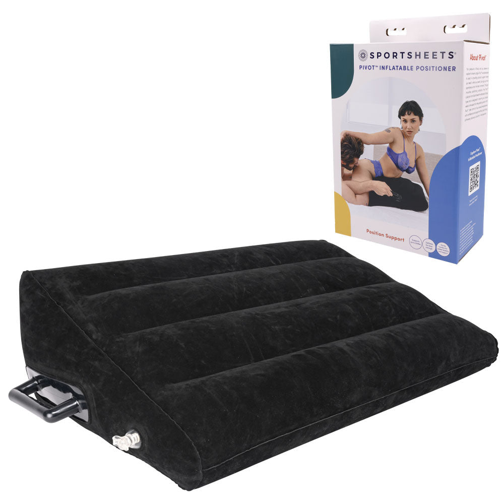 Pivot Inflatable Positioner - Black Inflatable Position Cushion - silkandsin