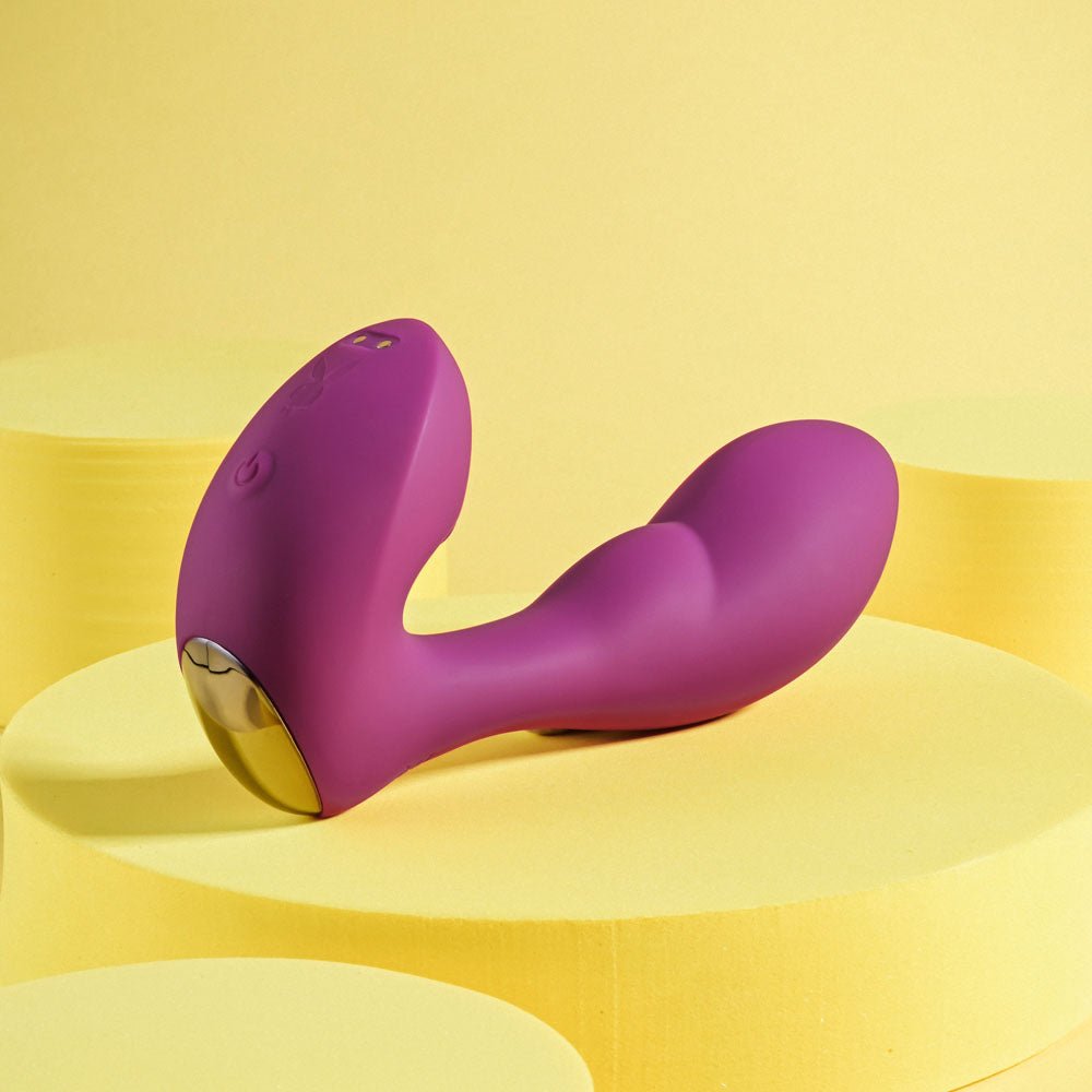 Playboy Pleasure ARCH - Purple 14.1 cm USB Rechargeable G - Spot Vibrator - silkandsin