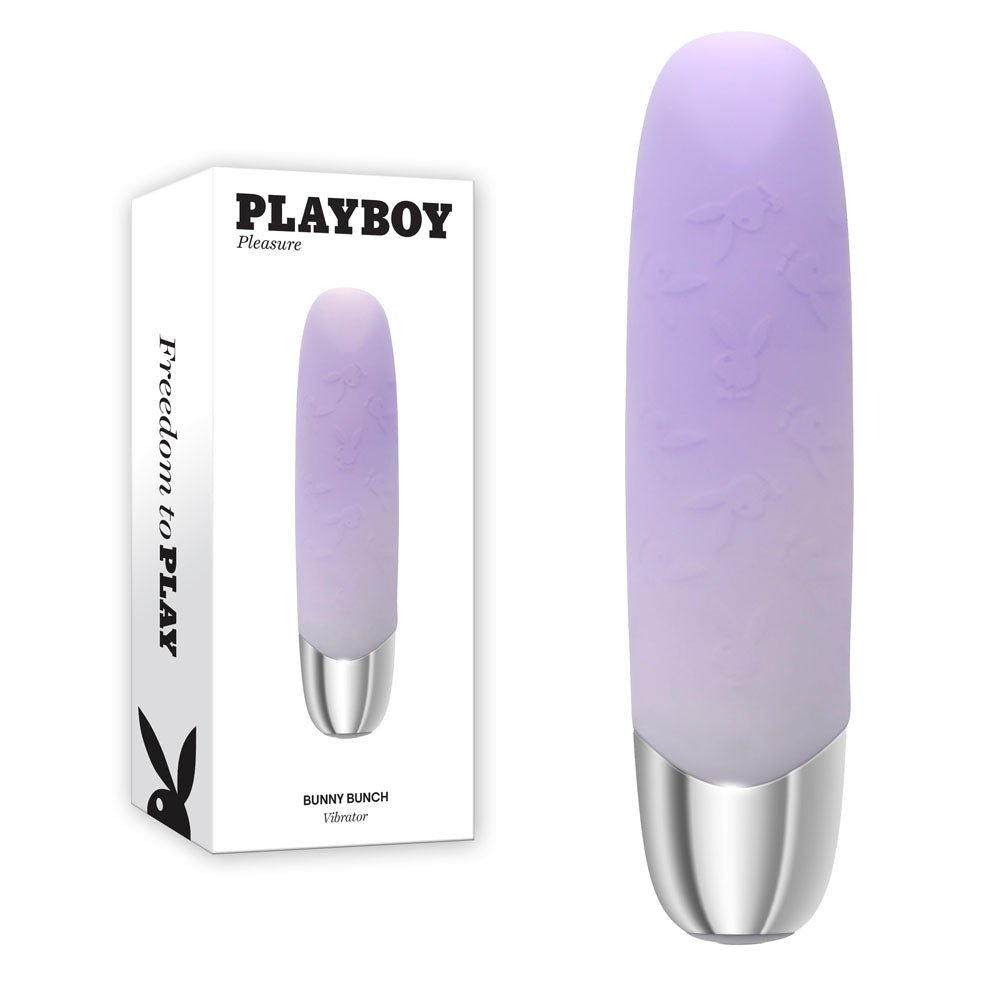 Playboy Pleasure BUNNY BUNCH - Pearl 11.3 cm USB Rechargeable Bullet - silkandsin