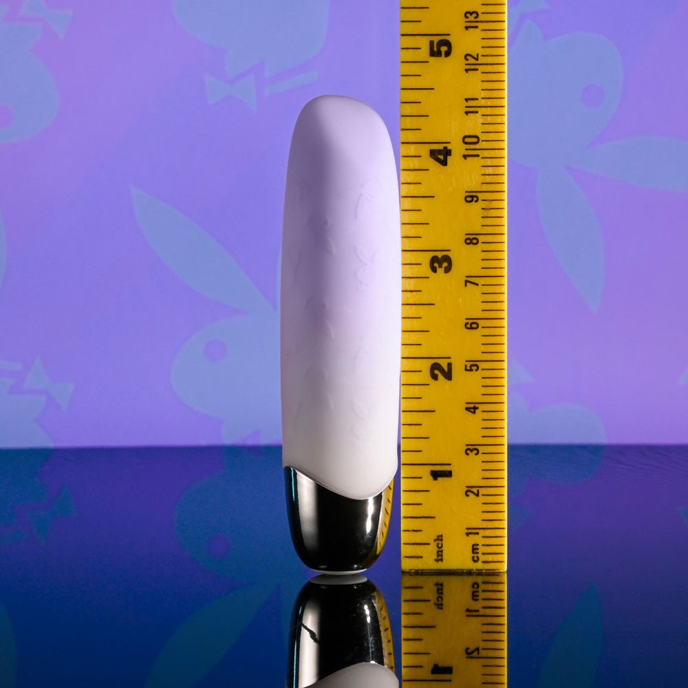 Playboy Pleasure BUNNY BUNCH - Pearl 11.3 cm USB Rechargeable Bullet - silkandsin
