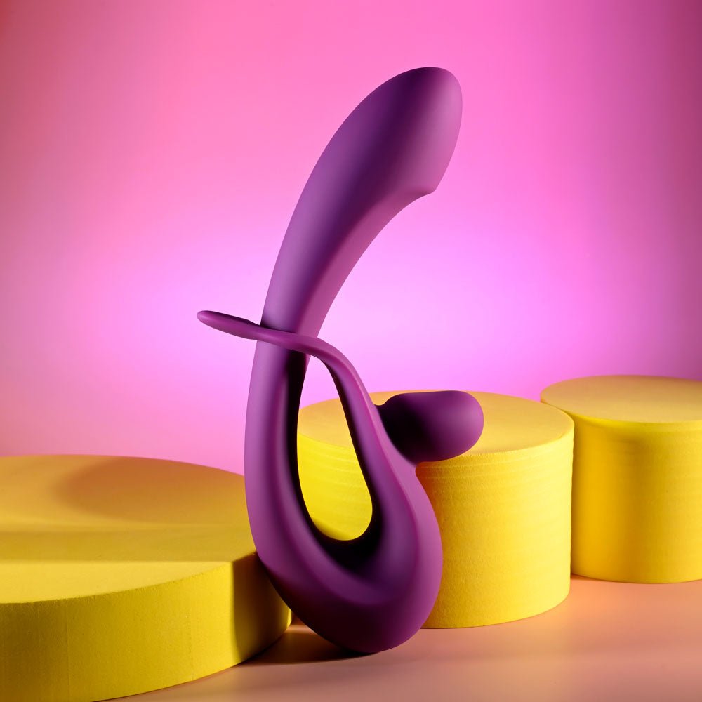 Playboy Pleasure CHA CHA SLIDE - Purple 20 cm USB Rechargeable Rabbit Vibrator - silkandsin