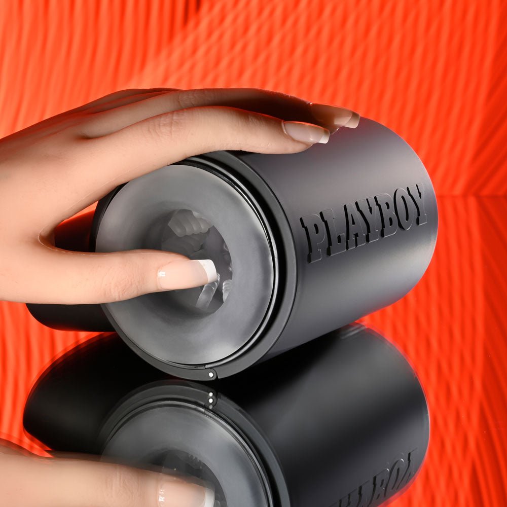 Playboy Pleasure COME ALONG - USB Rechargeable Vibrating Stroker - silkandsin