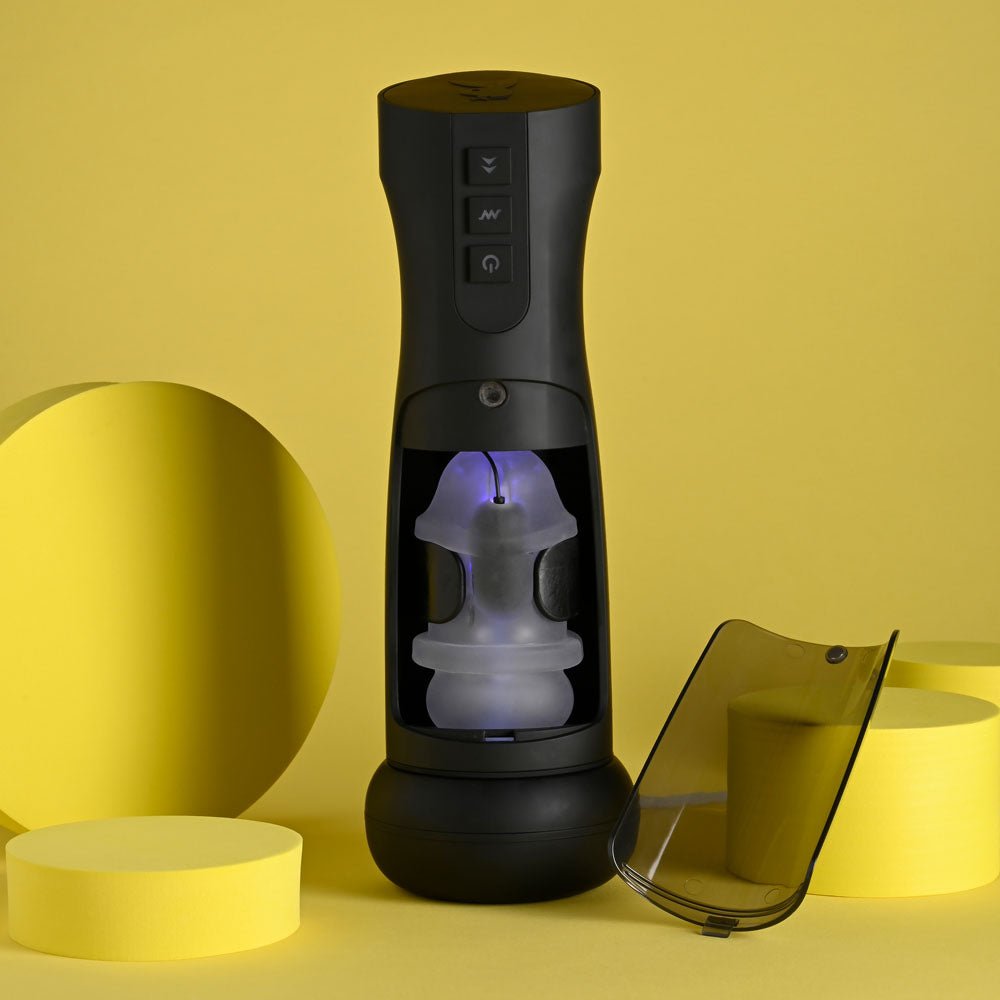 Playboy Pleasure END GAME - USB Rechargeable Vibrating & Self Sanitising Stroker - silkandsin