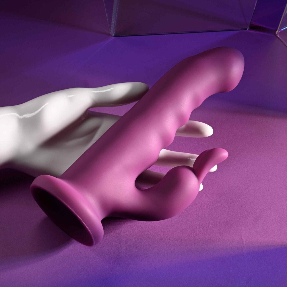 Playboy Pleasure FLUFFLE - Purple 19.7 cm USB Rechargeable Rabbit Vibrator - silkandsin