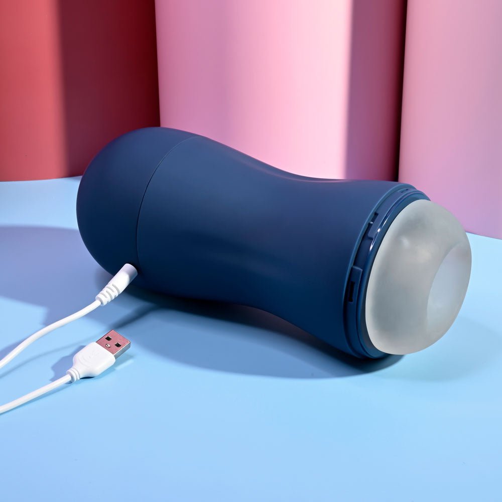 Playboy Pleasure GUSTO - USB Rechargeable Vibrating & Sucking Masturbator - silkandsin