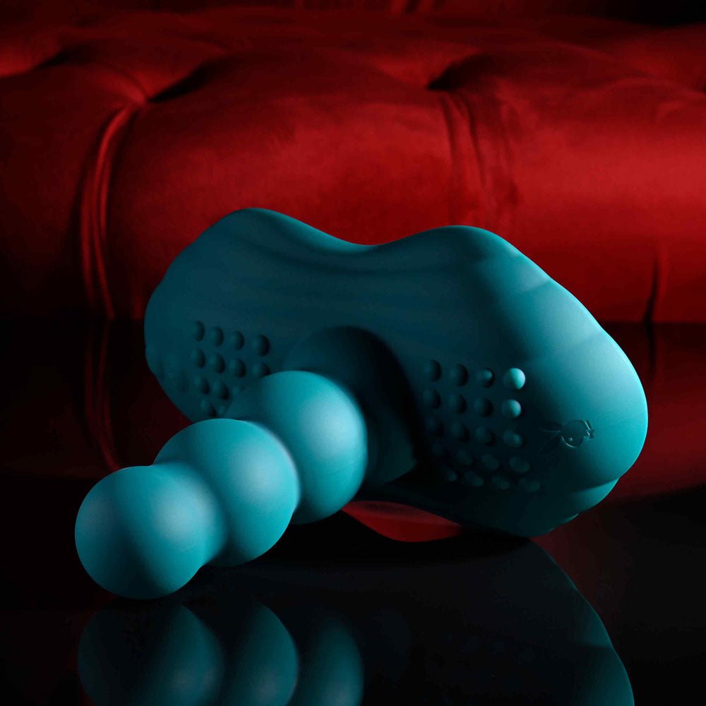 Playboy Pleasure HAVE A SEAT - Green USB Rechargeable Rideable Vibrator and Grinder Pad with Remote - silkandsin