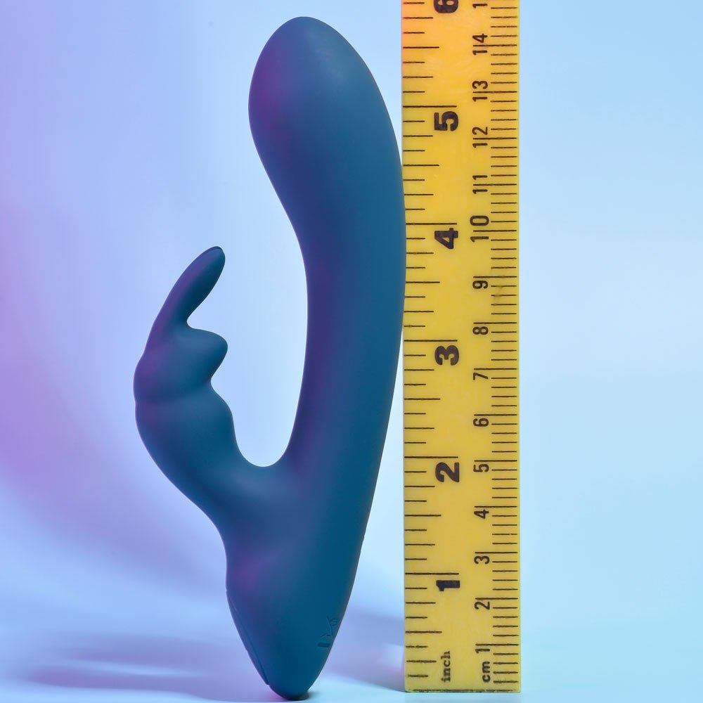 Playboy Pleasure LIL RABBIT - Deep Teal 14.6 cm USB Rechargeable Rabbit Vibrator - silkandsin