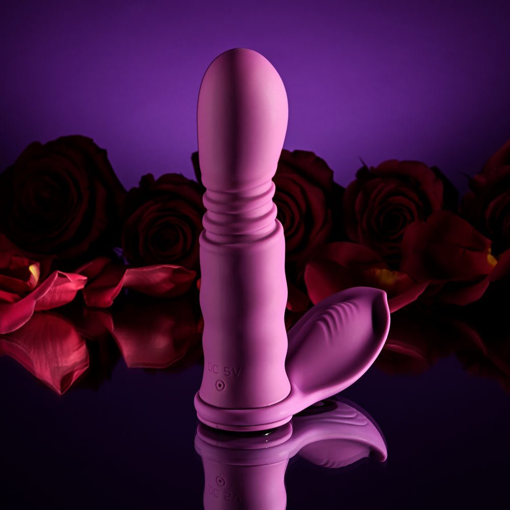 Playboy Pleasure MATCH PLAY - Pink USB Rechargeable with C - Ring Attachment - silkandsin