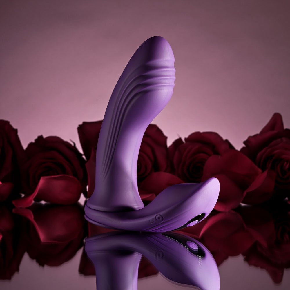 Playboy Pleasure MIX & MATCH - Purple USB Rechargeable with C - Ring Attachment - silkandsin