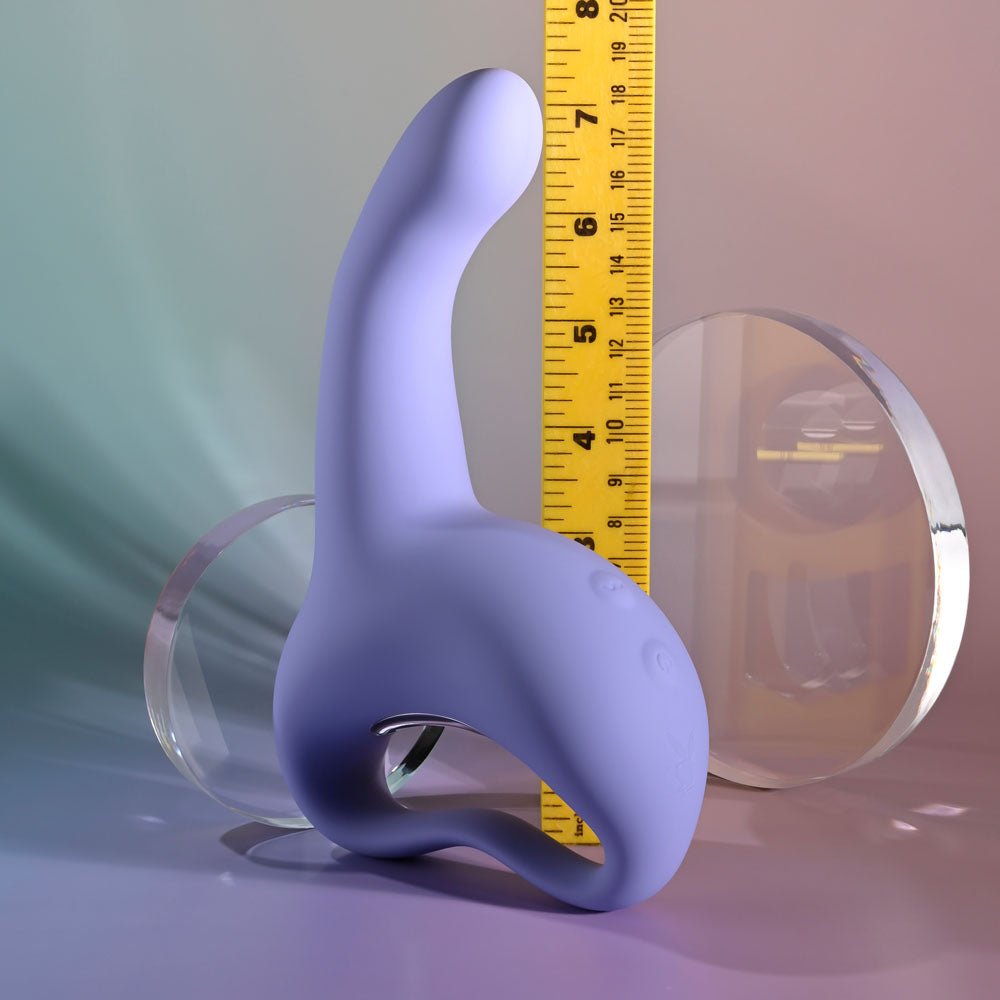 Playboy Pleasure NICE TO MEET YOU - Purple 19.5 cm USB Rechargeable Vibrator - silkandsin