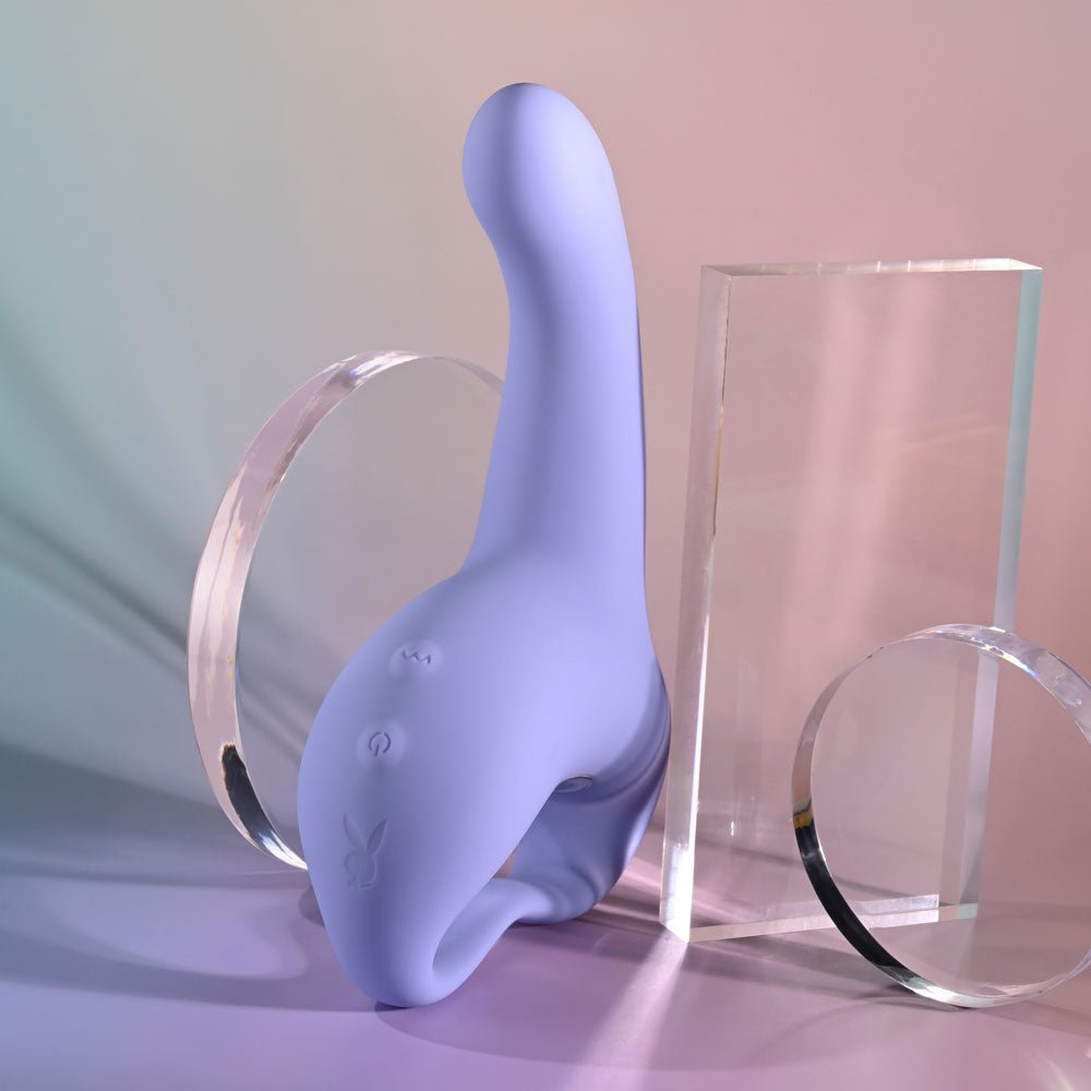 Playboy Pleasure NICE TO MEET YOU - Purple 19.5 cm USB Rechargeable Vibrator - silkandsin