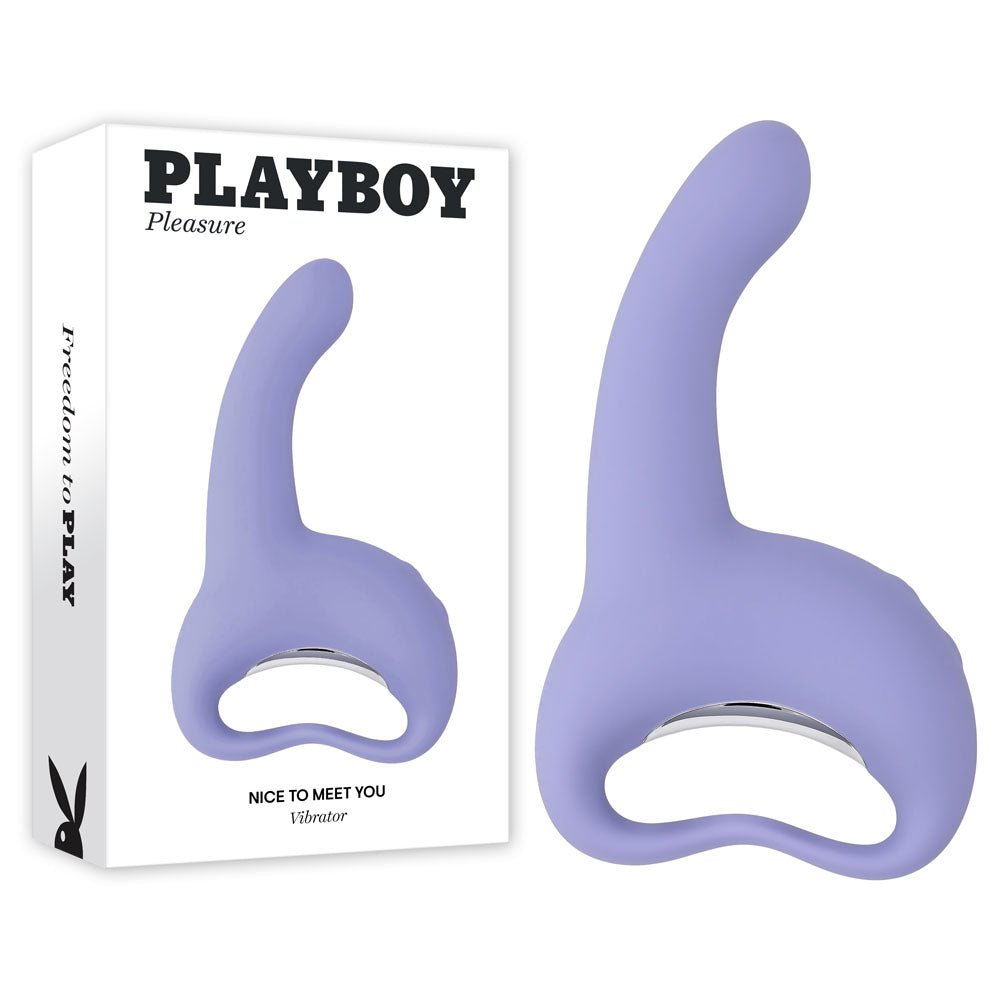 Playboy Pleasure NICE TO MEET YOU - Purple 19.5 cm USB Rechargeable Vibrator - silkandsin