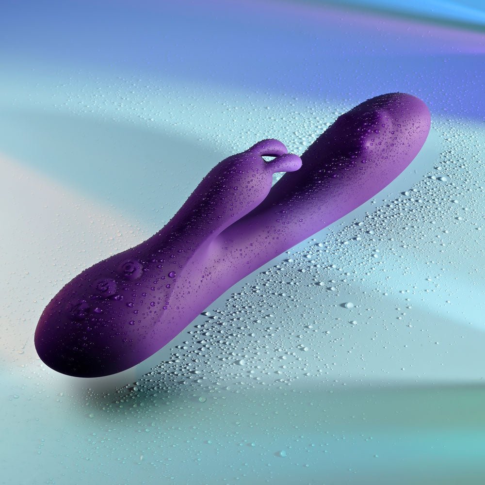 Playboy Pleasure ON REPEAT - Purple 19.7 cm USB Rechargeable Rabbit Vibrator - silkandsin
