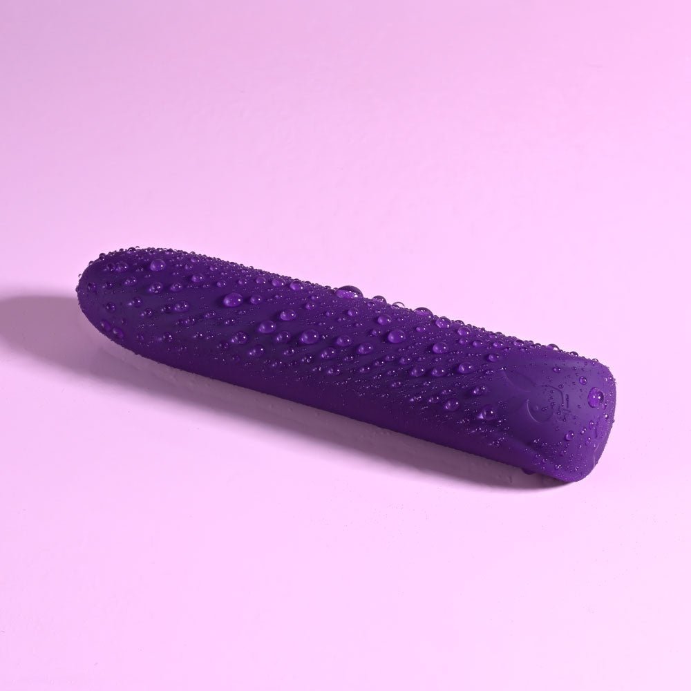 Playboy Pleasure ONE & ONLY - Purple 12 cm USB Rechargeable Bullet - silkandsin
