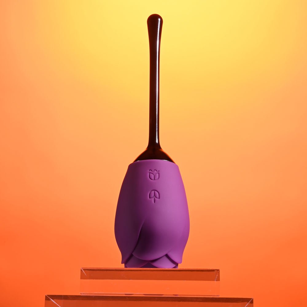 Playboy Pleasure PETAL - Purple USB Rechargeable Flicking Stimulator - silkandsin