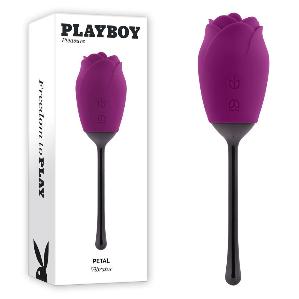 Playboy Pleasure PETAL - Purple USB Rechargeable Flicking Stimulator - silkandsin