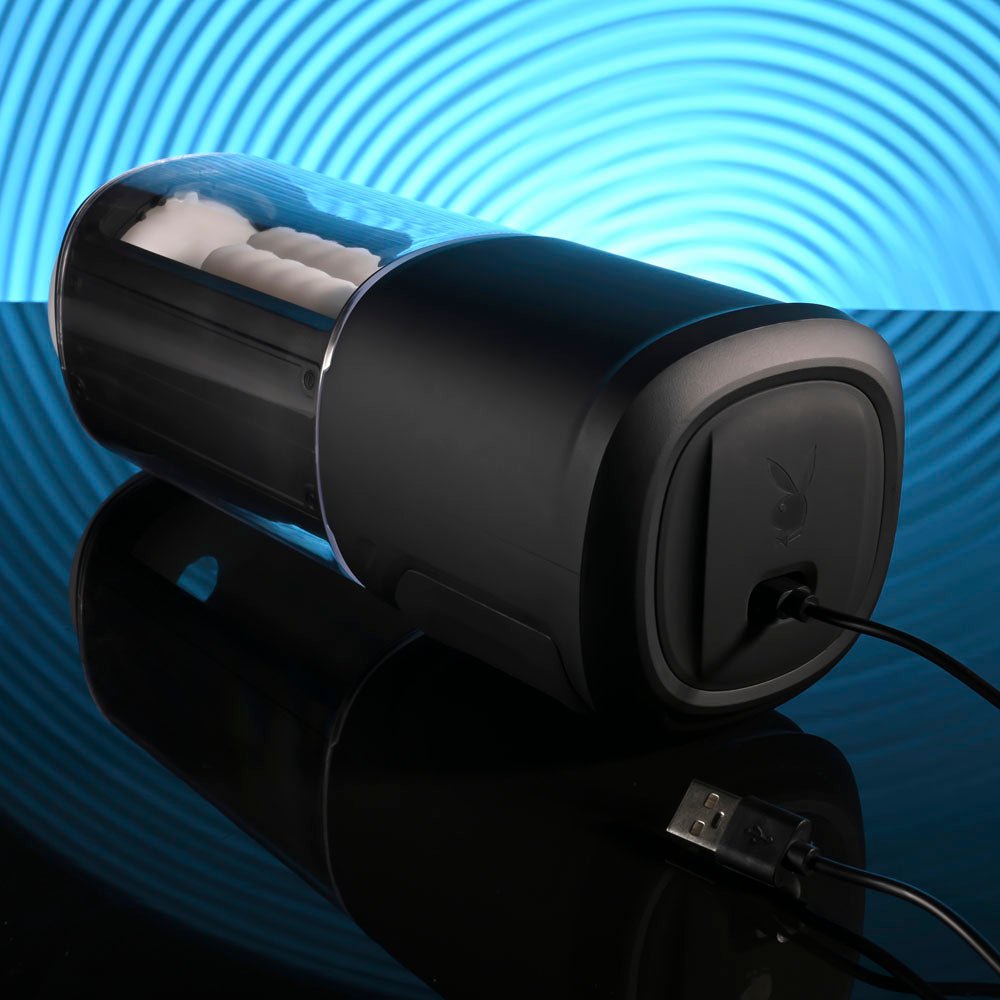 Playboy Pleasure SIDE PIECE - USB Rechargeable Warming Auto Stroker - silkandsin