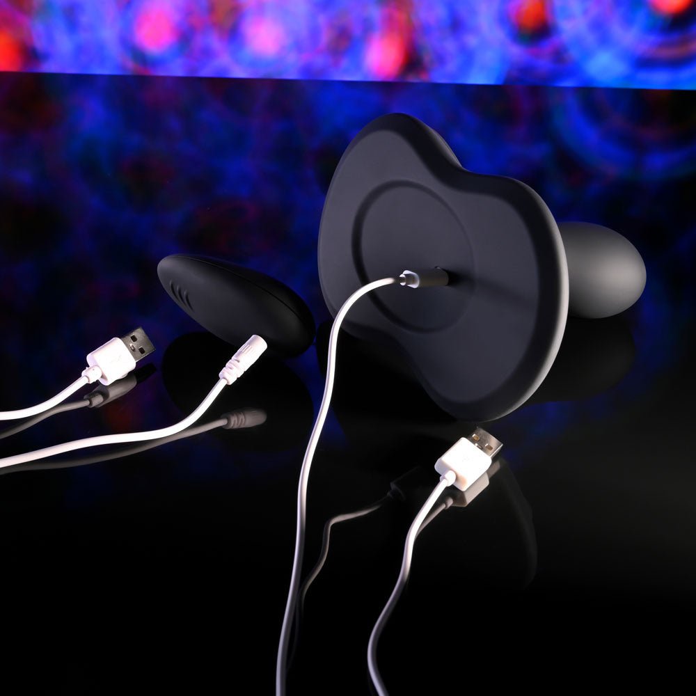 Playboy Pleasure SITTIN & SPINNIN - Black USB Rechargeable Spinning Vibrator & Grinder Pad with Remote - silkandsin