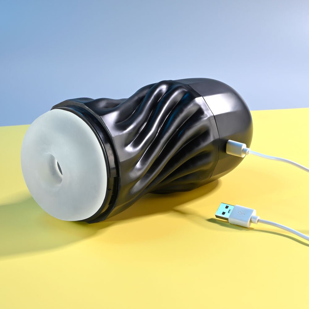 Playboy Pleasure SOLO - USB Rechargeable Vibrating and Sucking Stroker - silkandsin