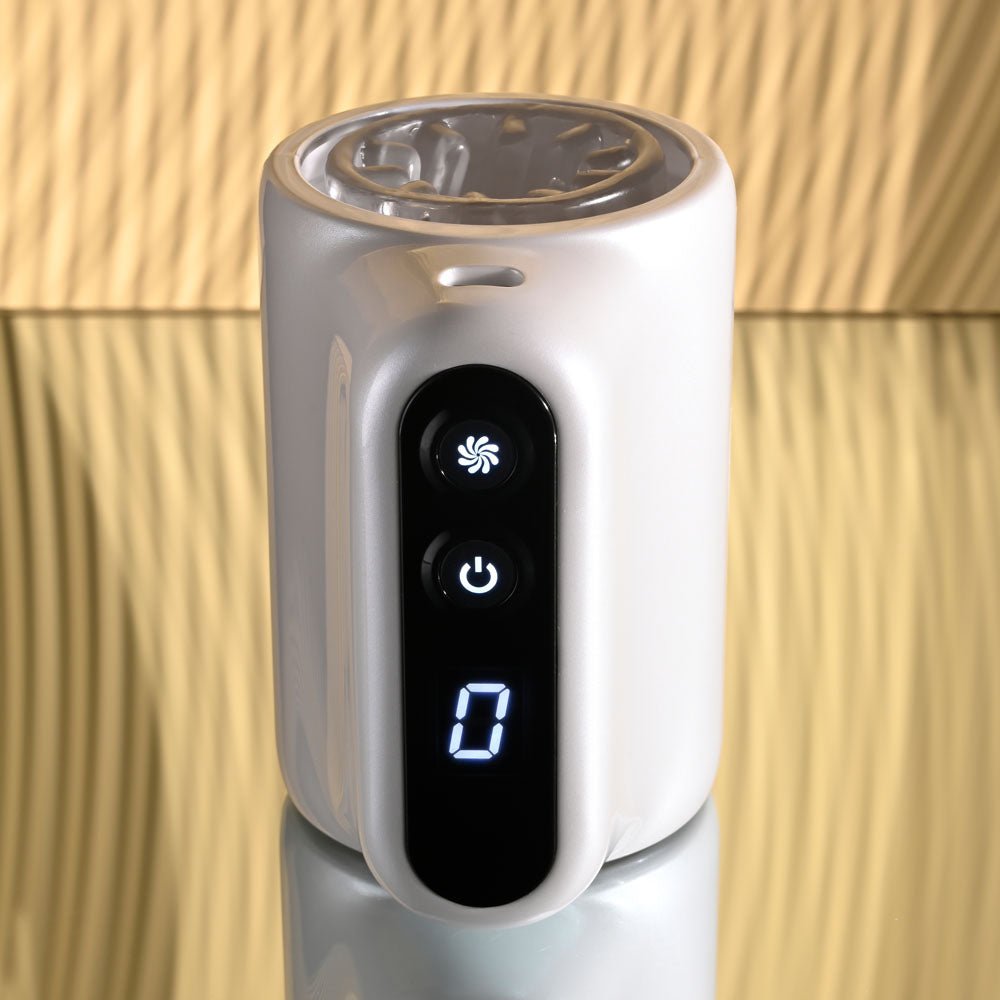 Playboy Pleasure SPIN DOCTOR - White USB Rechargeable Vibrating & Spinning Stroker - silkandsin