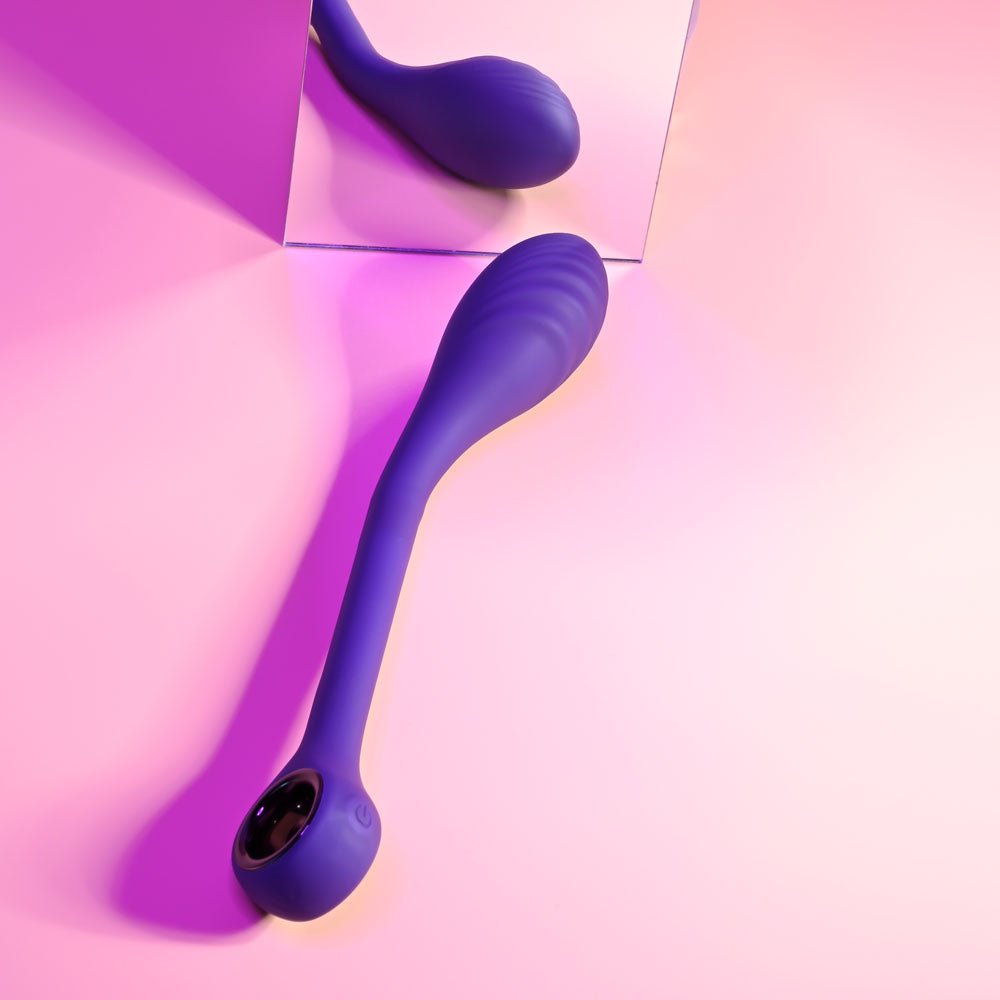 Playboy Pleasure SPOT ON - Purple 22.6 cm USB Rechargeable Poseable G-Spot Vibrator - Silk and Sin