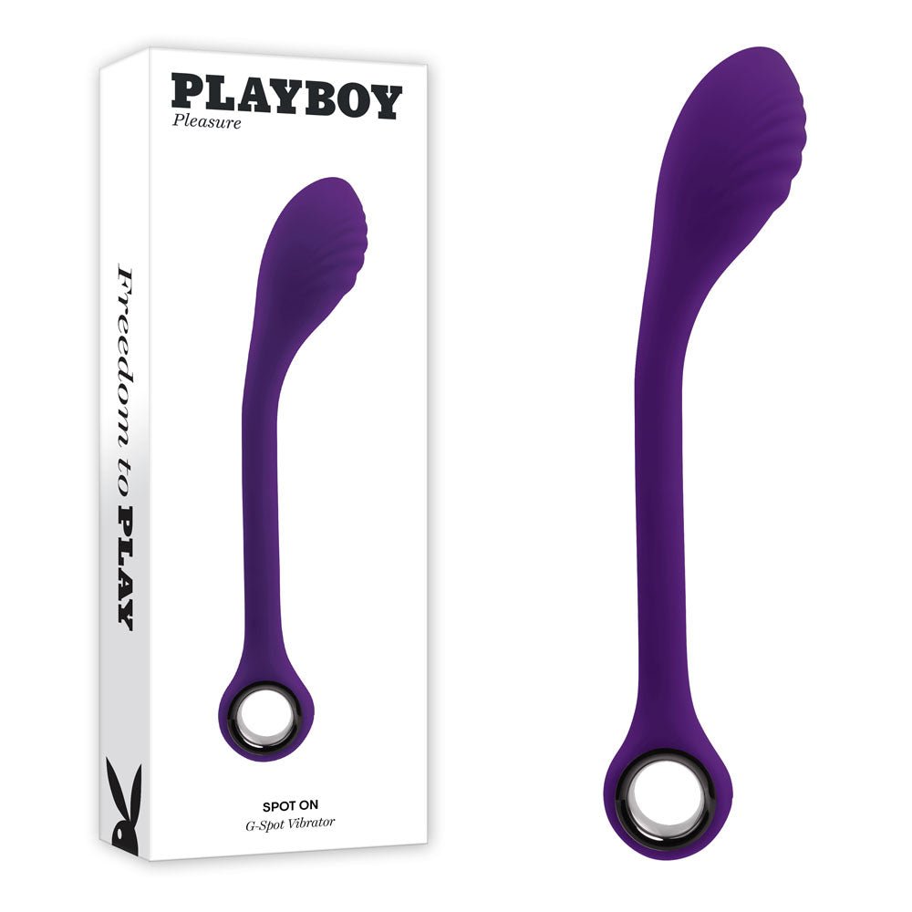 Playboy Pleasure SPOT ON - Purple 22.6 cm USB Rechargeable Poseable G-Spot Vibrator - Silk and Sin