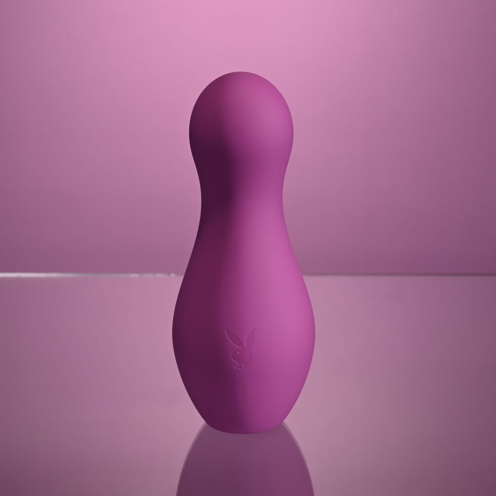 Playboy Pleasure THE JET SET - TAPPING - Purple 10.2 cm Tapping Stimulator with Charging Case - silkandsin