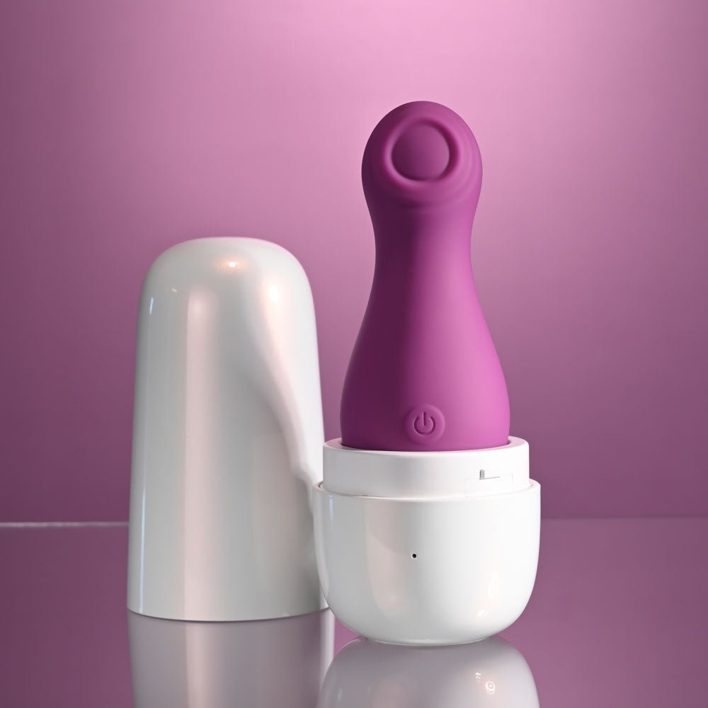 Playboy Pleasure THE JET SET - TAPPING - Purple 10.2 cm Tapping Stimulator with Charging Case - silkandsin
