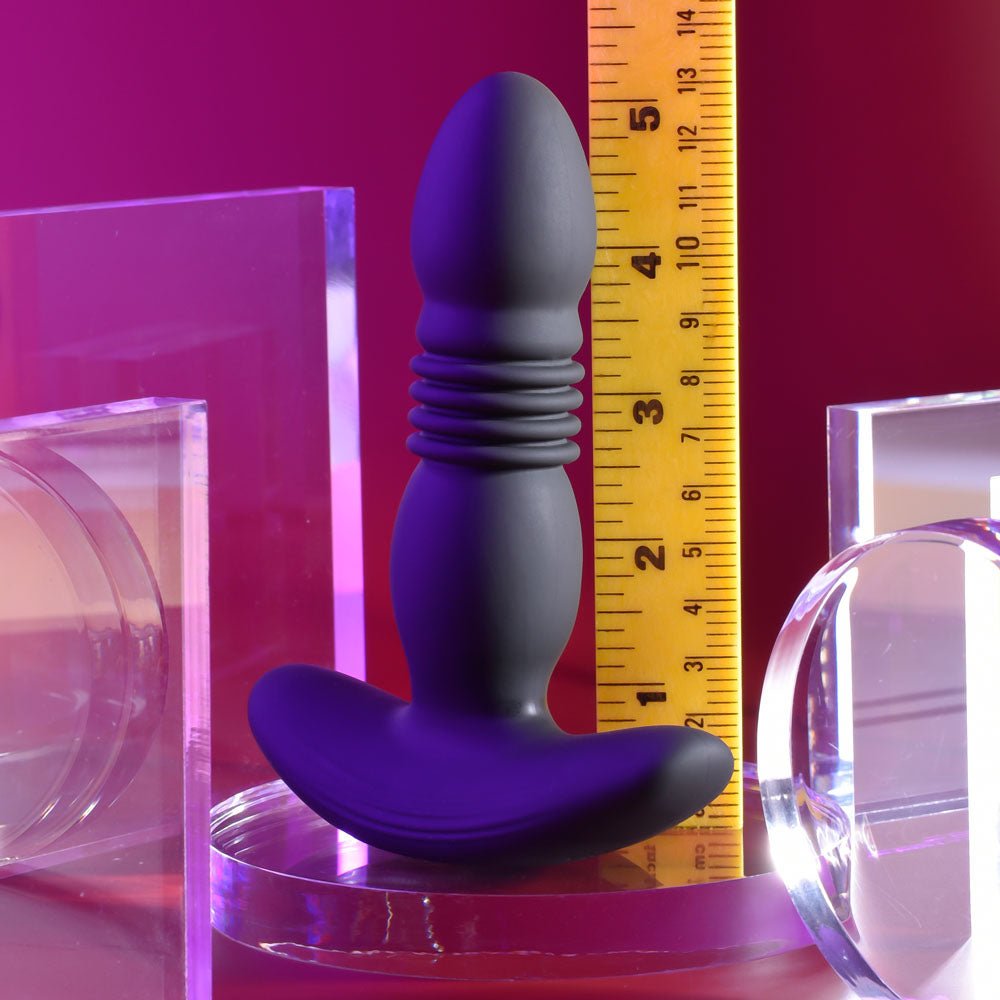 Playboy Pleasure TRUST THE THRUST - Black 13.7 cm USB Rechargeable Thrusting Butt Plug with Wireless Remote - silkandsin
