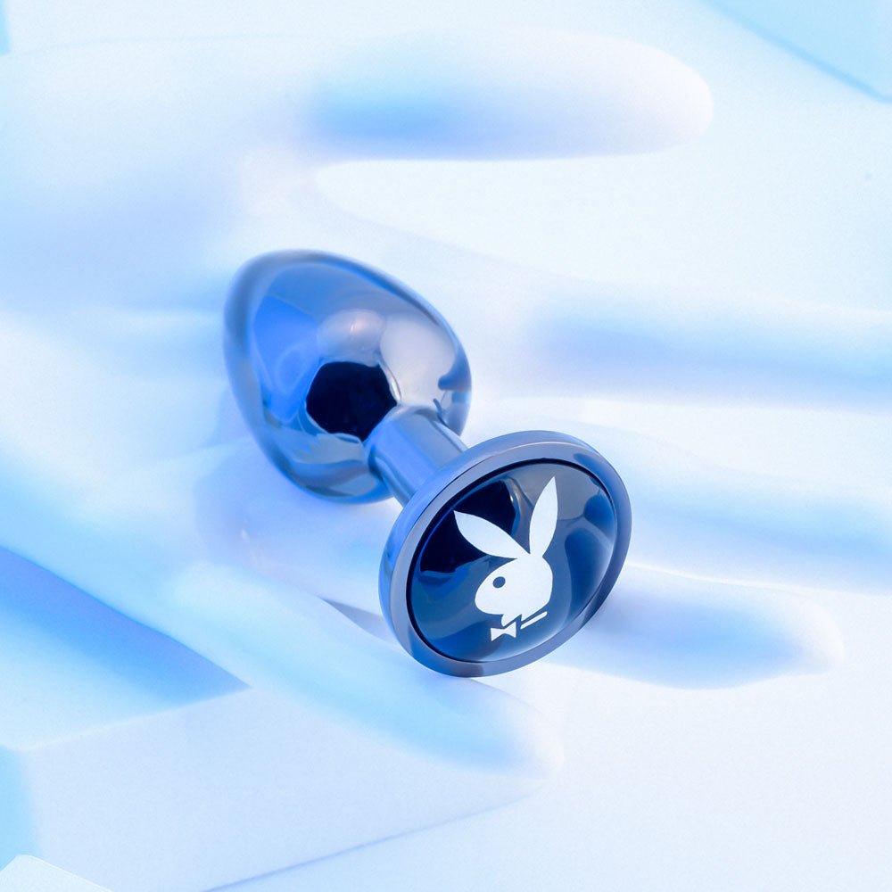 Playboy Pleasure TUX - Small - Metal 7.4 cm Small Butt Plug - silkandsin