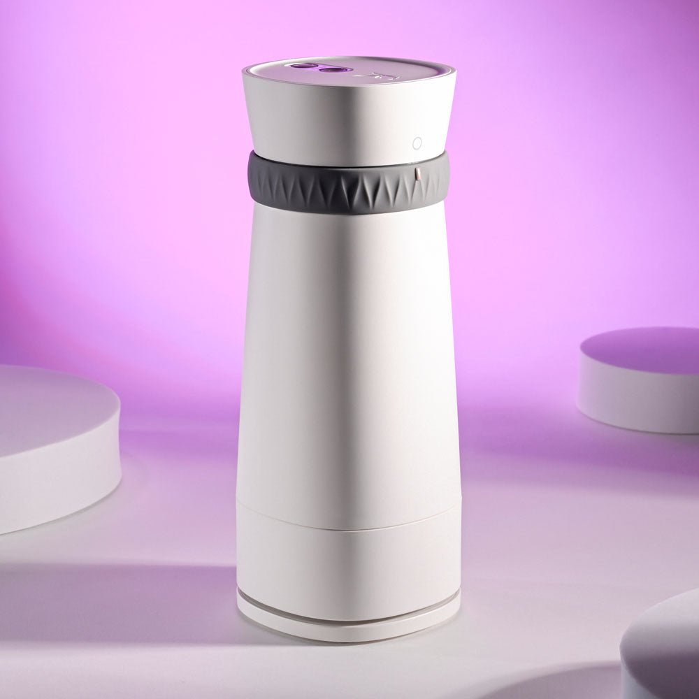 Playboy Pleasure TWIST & STROKE - White USB Rechargeable Heating Stroker with UV Cleaning - silkandsin
