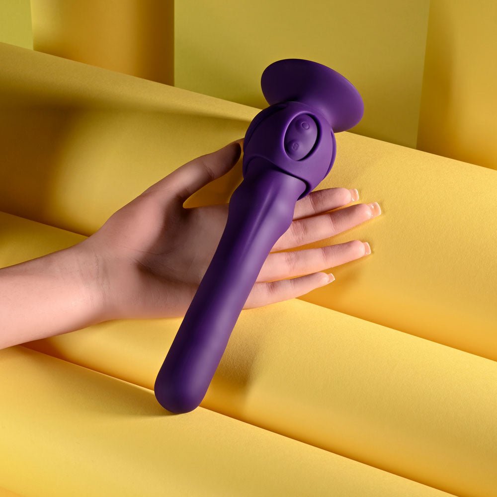Playboy Pleasure WIGGLE IT - Purple 23.9 cm USB Rechargeable Wiggling Vibrator - silkandsin