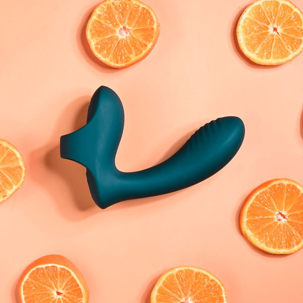 Playboy Pleasure WRAPPED AROUND YOUR FINGER - Green USB Rechargeable Finger Stimulator - silkandsin