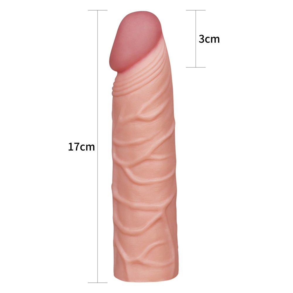 Pleasure X-Tender 1'' Sleeve - Flesh 2.5 cm (1'') Penis Extension Sleeve - Silk and Sin