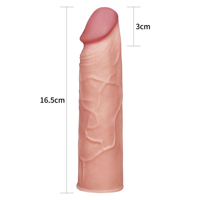 Pleasure X-Tender 1'' Sleeve - Flesh 2.54 cm (1'') Penis Extension Sleeve - Silk and Sin