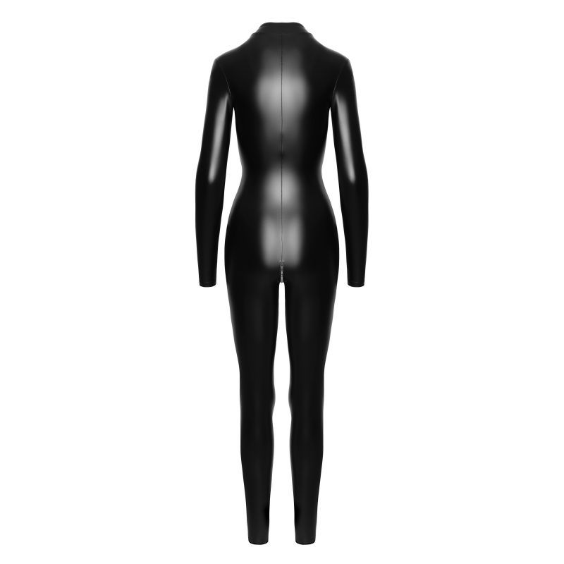 Power Wetlook Catsuit w Front Zipper - Silk and Sin