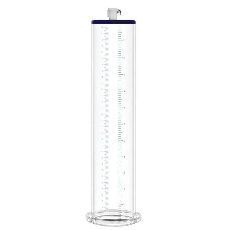 Premium Penis Pump Valve Cylinder 2.5in x 12in - Silk and Sin