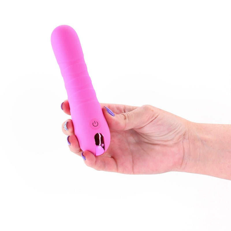 Pretty in Pink Crush - Pink - Pink 14.3 cm USB Rechargeable Vibrator - Silk and Sin