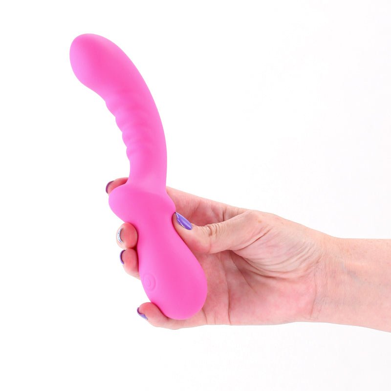 Pretty in Pink Peony - Pink - Pink 19.8 cm USB Rechargeable Vibrator - Silk and Sin