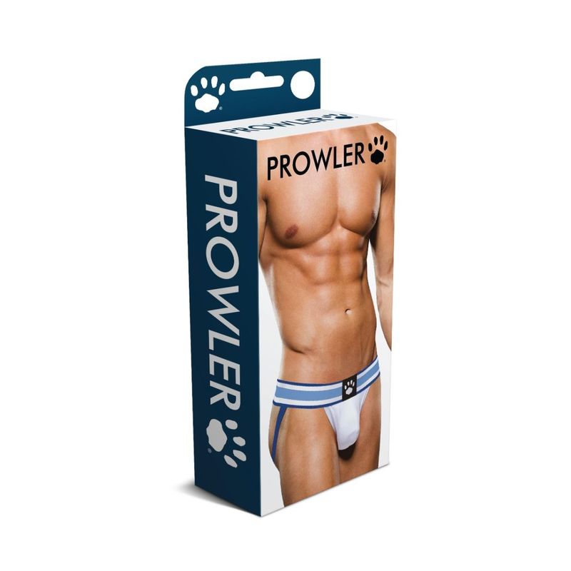 Prowler Jock White/Blue - Silk and Sin