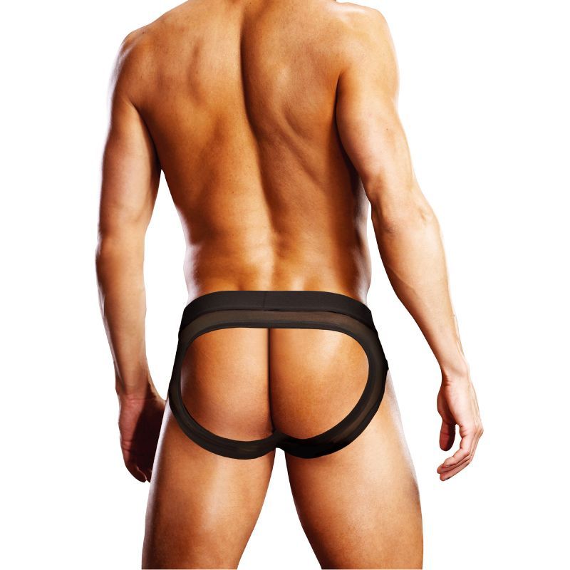 Prowler Mesh Open Back Brief Black - Silk and Sin