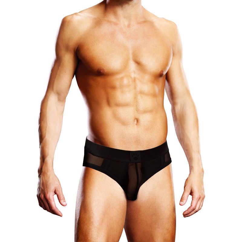 Prowler Mesh Open Back Brief Black - Silk and Sin