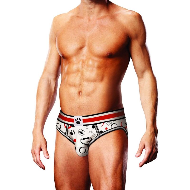 Prowler Puppie Print Open Brief - Silk and Sin