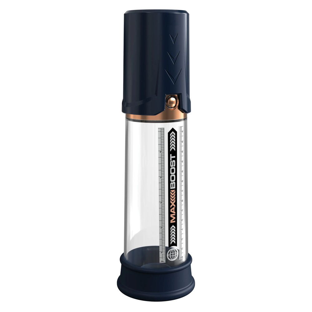 Pump Worx Max Boost - Blue - Blue Penis Pump - silkandsin