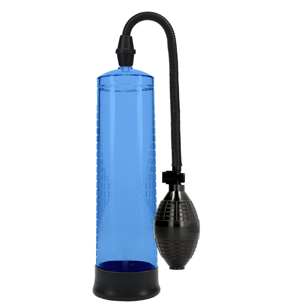 PUMPED Basic Pump 1 - Blue - Blue Penis Pump - silkandsin
