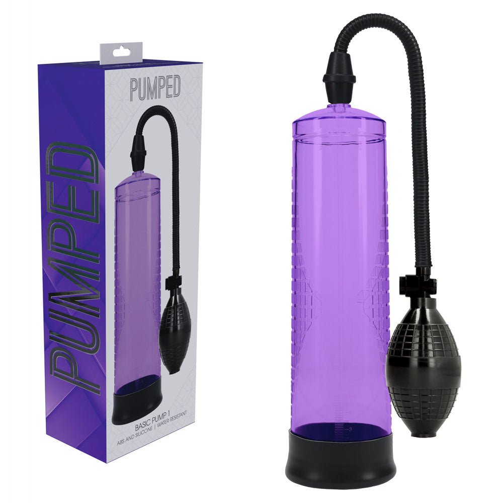 PUMPED Basic Pump 1 - Purple - Purple Penis Pump - silkandsin
