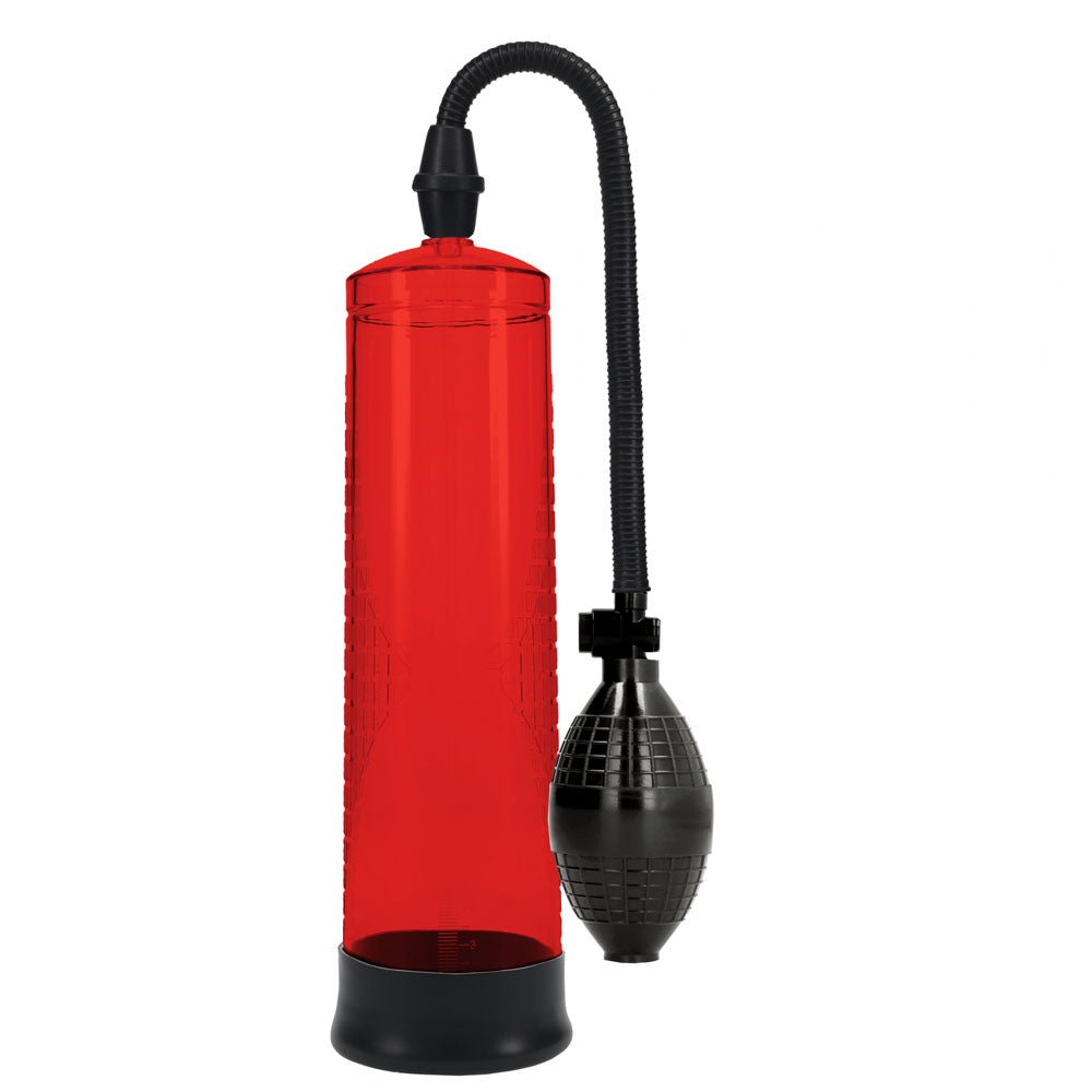PUMPED Basic Pump 1 - Red - Red Penis Pump - silkandsin
